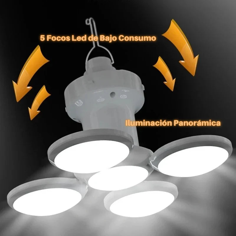 Lámpara Solar Esfera de 4 Aspas Plegable