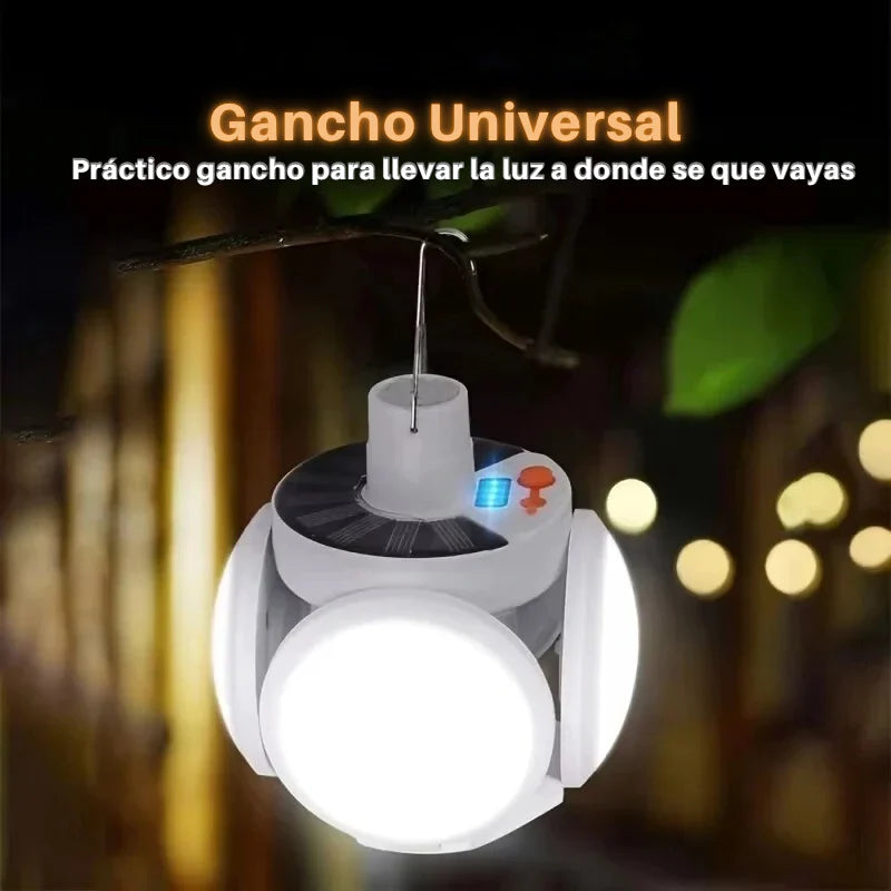 Lámpara Solar Esfera de 4 Aspas Plegable