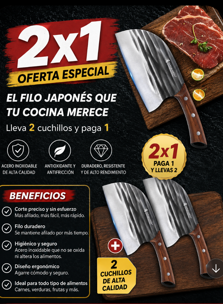 2x1 TAKASAKI – El Cuchillo Japonés que Eleva tu Cocina 2X1