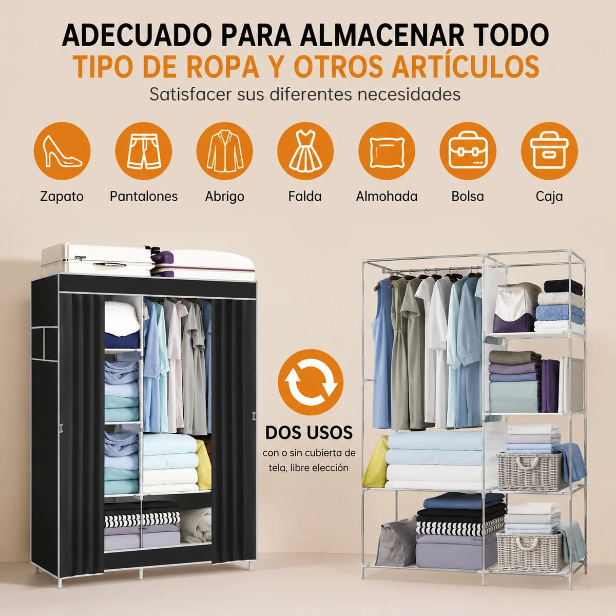 CLÓSET PORTÁTIL | MÁS ESPACIO Y ORDEN