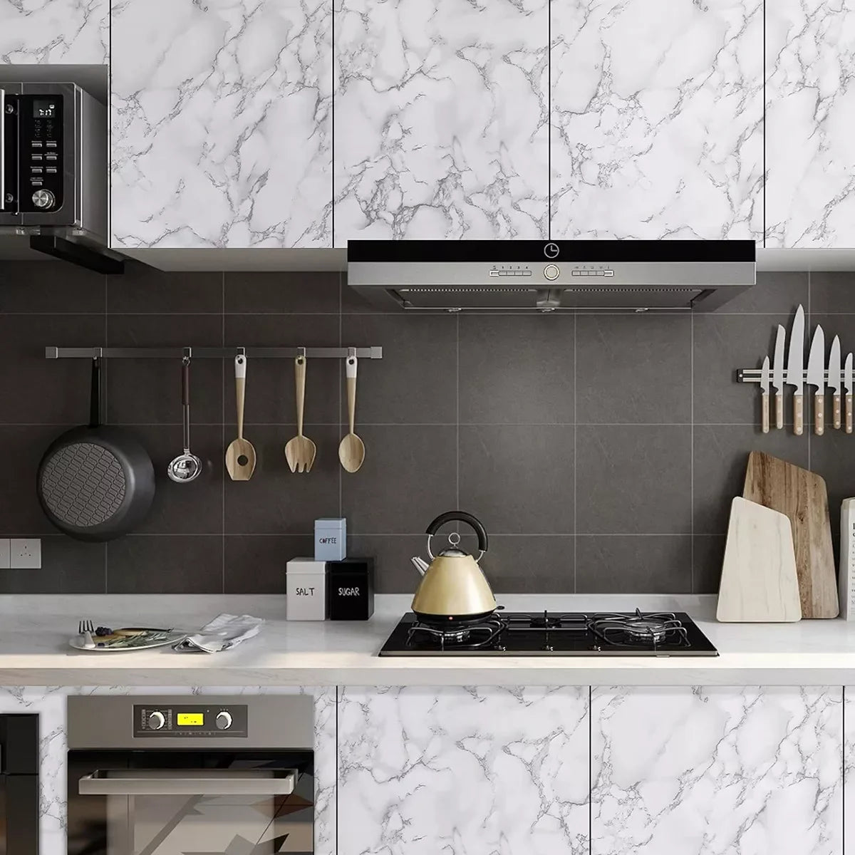 ✅ ELEGANTE Papel Adhesivo de Mármol 10 METROS PARA TU HOGAR