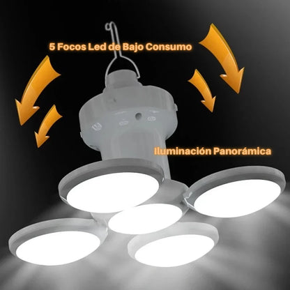 Lámpara Solar Esfera de 4 Aspas Plegable