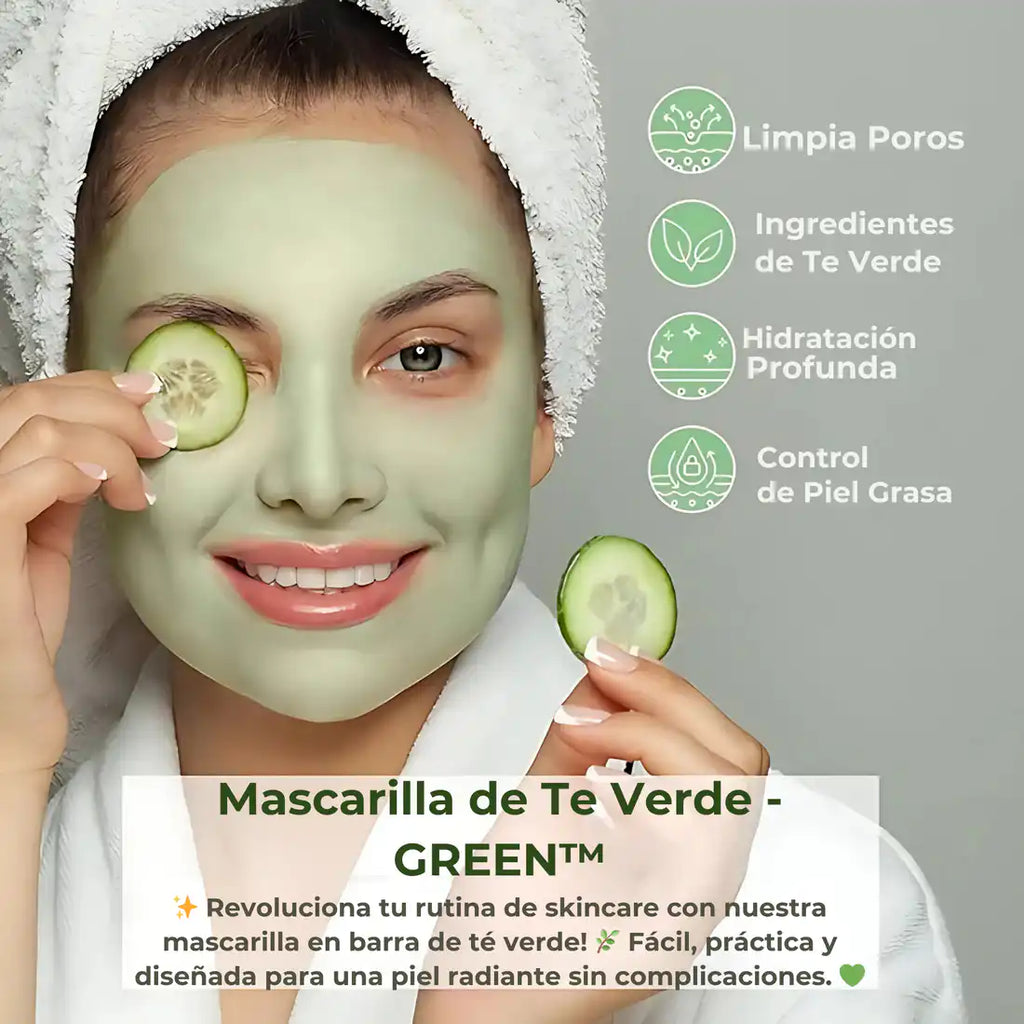 💗 MASCARILLA FLOWER SECRET DE TÉ VERDE  PREMIUM