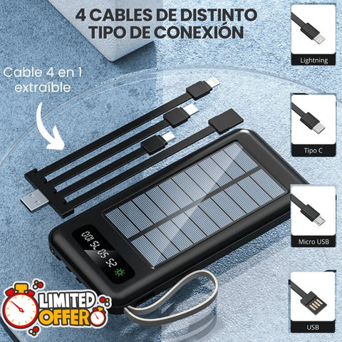 Cargador Solar Power Bank PRO  COMPATIBLE CON TODOS LOS DISPOSITIVOS