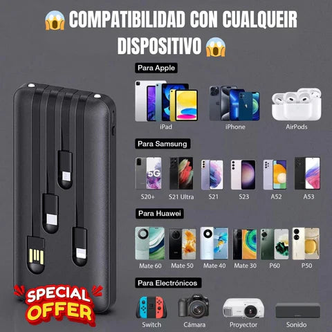 Cargador Solar Power Bank PRO  COMPATIBLE CON TODOS LOS DISPOSITIVOS