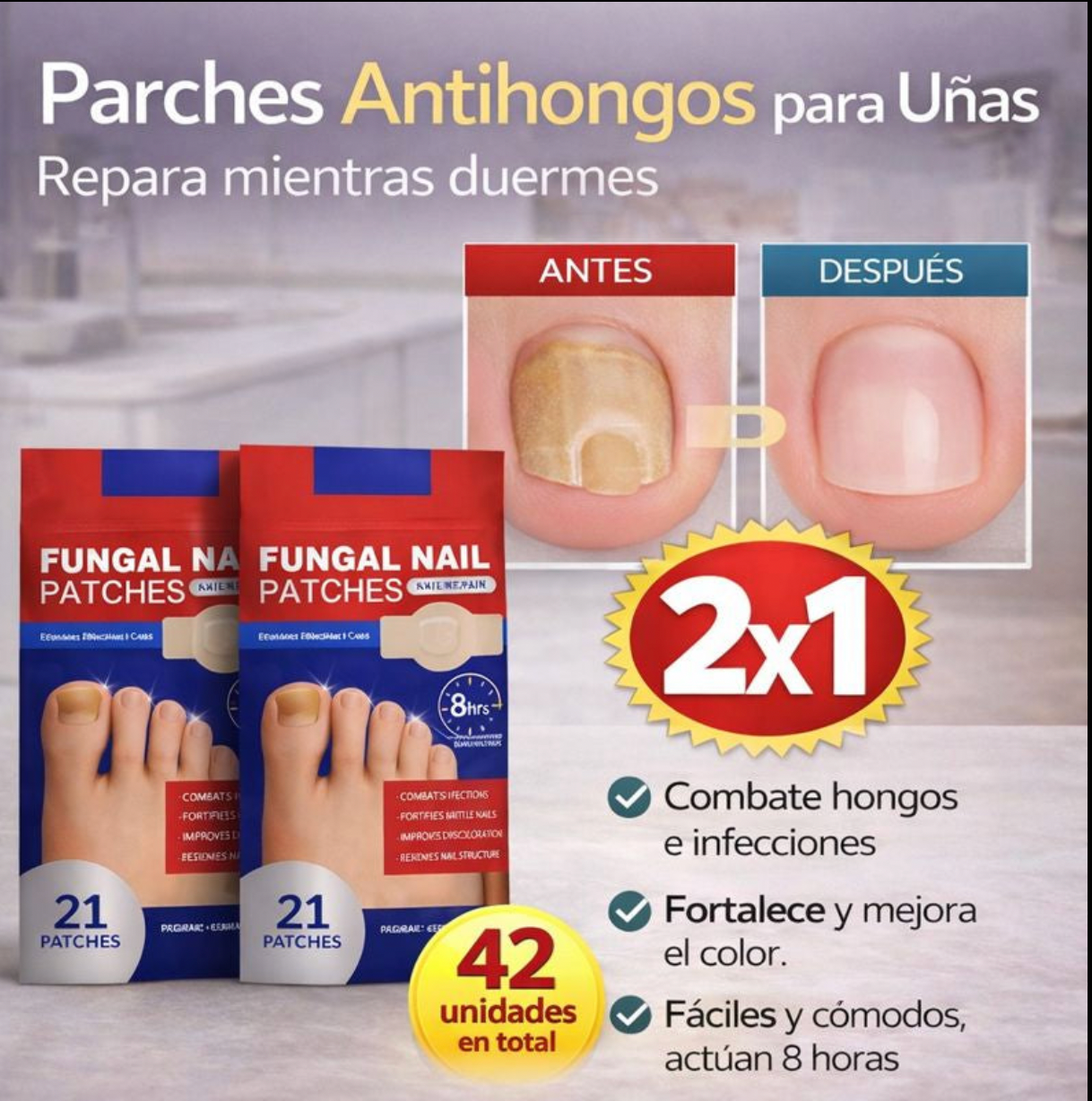 2x1  ( 2 cajas) FUNGAL NAIL  ORIGINAL – ¡Despídete del hongo para siempre de tus uñas!