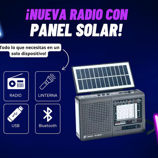 RADIO SOLAR PORTATIL PREMIUM X BOSS  ,  Energía y Seguridad para Tus Momentos Más Importantes