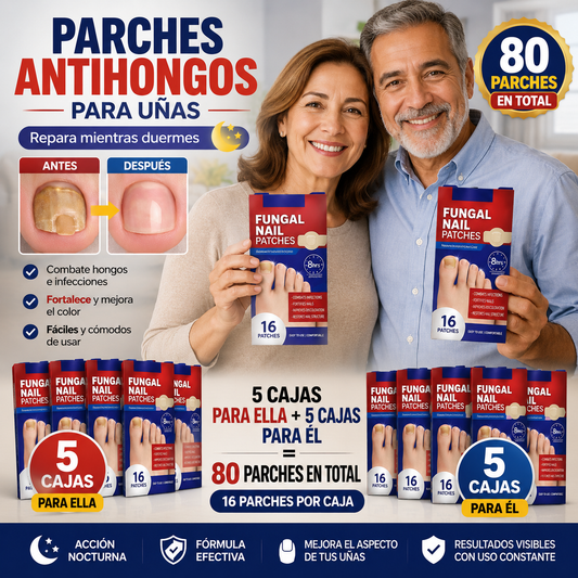 5x1  ( 5 cajas  80 parches ) FUNGAL NAIL  ORIGINAL – ¡Despídete del hongo para siempre de tus uñas!
