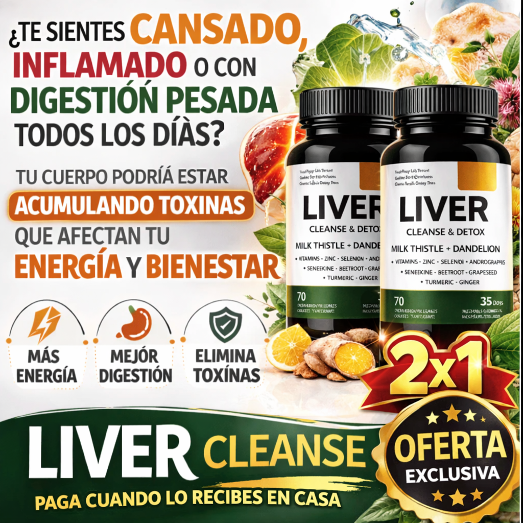 💛 2x1 LIVER CLEANSE - Detox Premium 120 Cápsulas total +  2x1