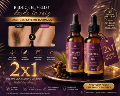 2x1 Cyperus Rotundus Renovia™ | Detén el crecimiento del vello no deseado de forma natural