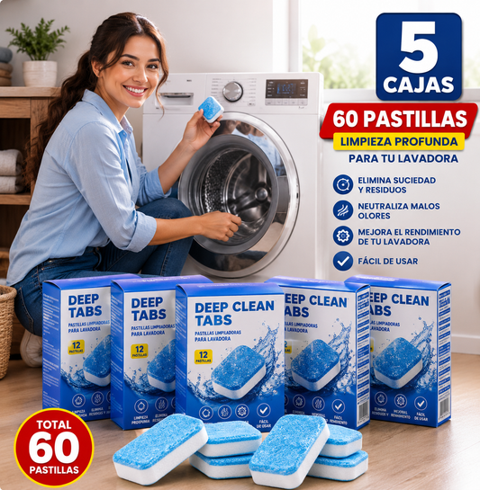 5 cajas por 1 🧼 ¡Limpieza Total en 1 Pastillas lavadora ! 60x1