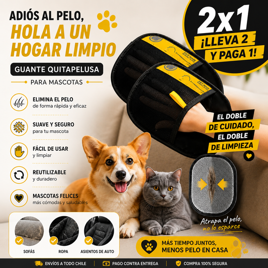 PROMO 2X1 | Guante Removedor de Pelos | Hogar limpio, mascotas felices