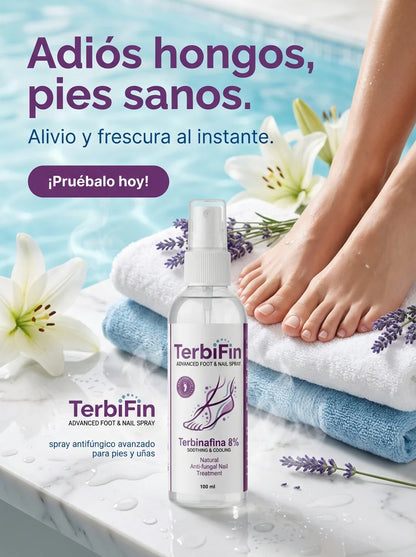 🌿  TERBFIN Spray Antihongos – Protección y cuidado para tus uñas