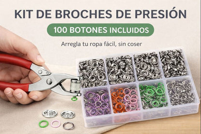 Kit fijador de botones 100x1