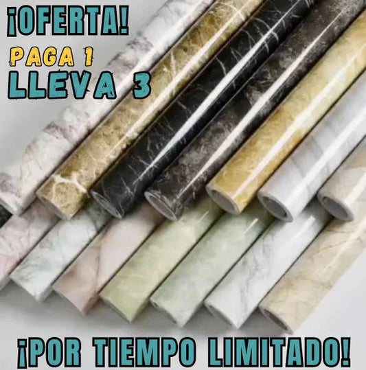 oferta black friday 3x1  Papel mármol Adhesivo 60x300cm