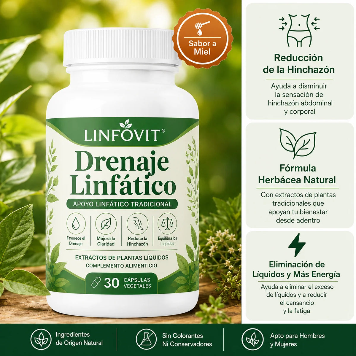Linfovit™| Soporte Metabólico Contra Líquidos Retenidos (60 unidades)