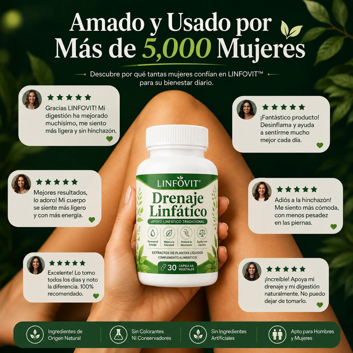 Linfovit™| Soporte Metabólico Contra Líquidos Retenidos (60 unidades)