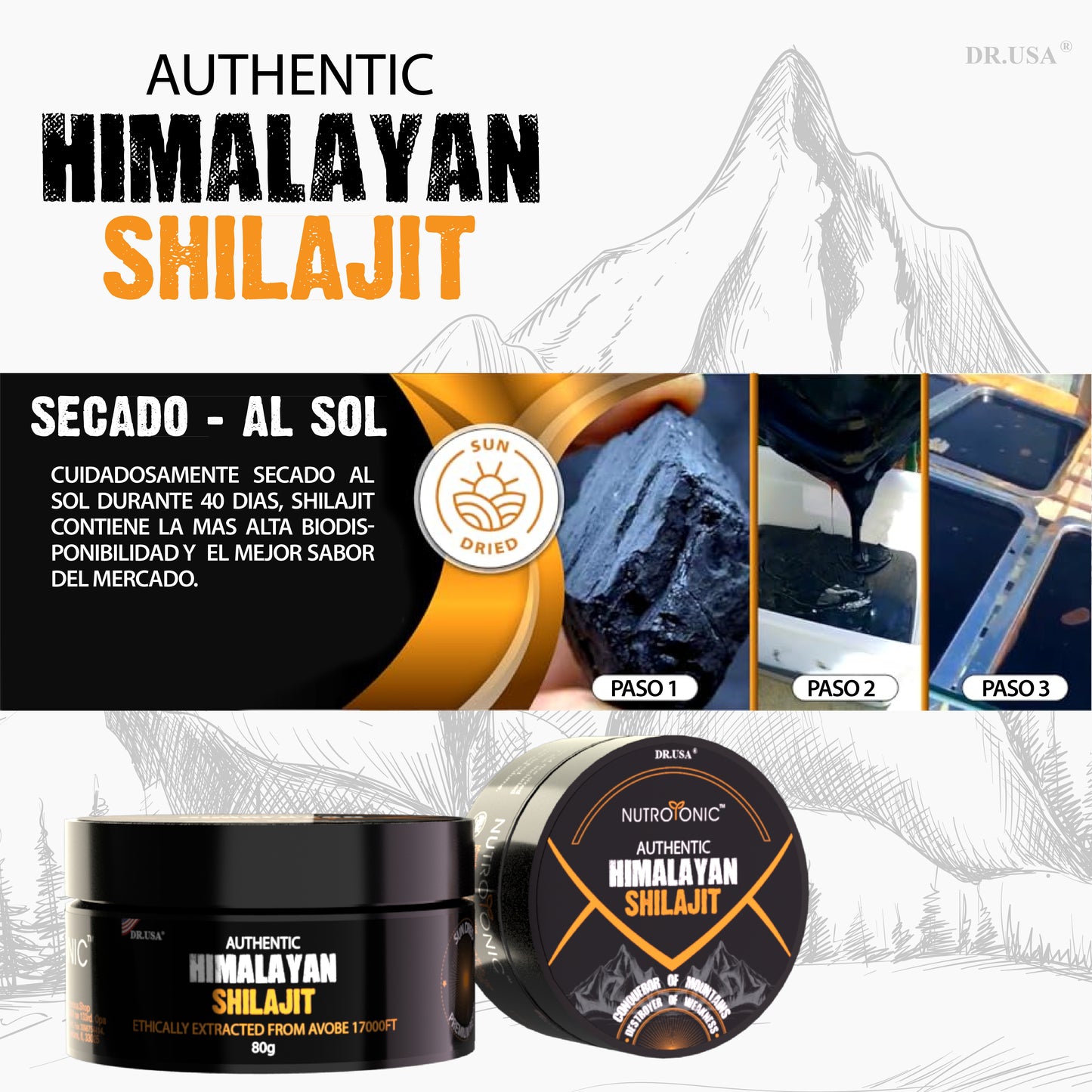 SHILAJIT ORIGINAL HIMALAYA .  Revitaliza Tu Cuerpo con Shilajit del Himalaya